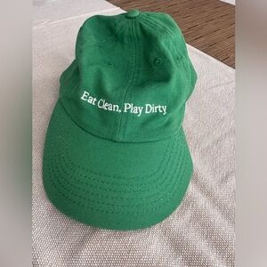 Green Baseball Cap - Eat clean, play dirty